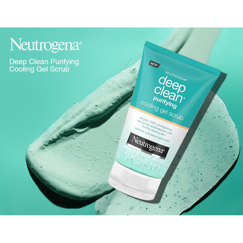 neutrogena deep clean cooling gel scrub