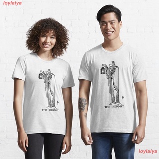 loylaiya The Hermit Tarot Card Essential T-Shirt เลด เซพเพลิน วงร็อค เสื้อยืดพิมลาย เสื้อยืดชาย เสื้อยืดผูหญิง