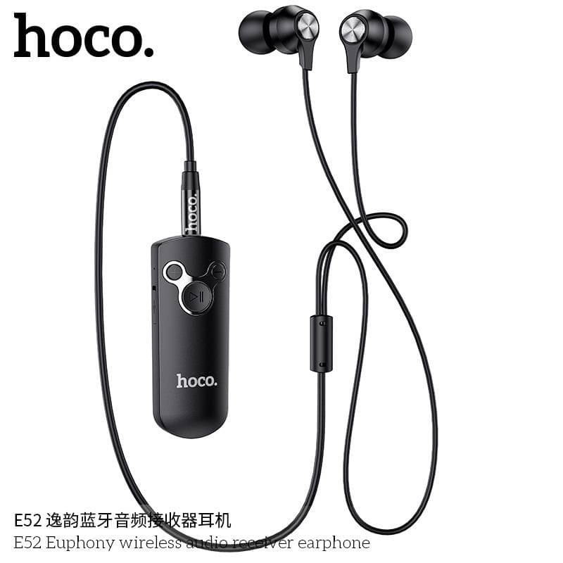 Hoco E52 Wireless Audio Receiver หูฟังไร้สาย หูฟังบลูทูธ แบบคลิปหนีบติดเสื้อ เหมาะสำหรับ Grab Lalamo