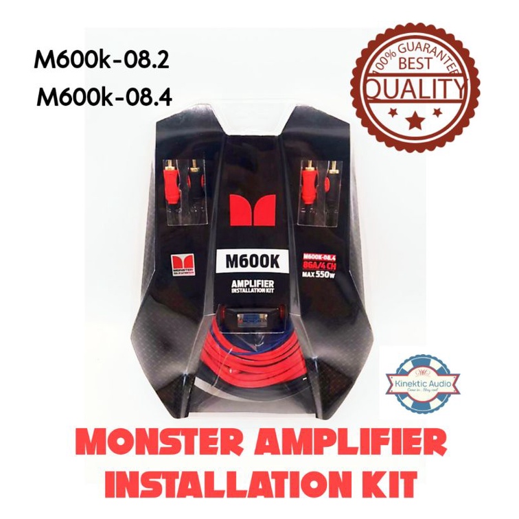 Monster Amplifier Installation Kit M600K-08.2(8GA 2CH)/M600K-08.4(8GA 4CH)