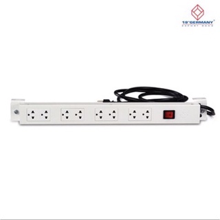 19" GERMANY G7-00008 AC Power Distribution 8 Universal Outlet w/Cable 3 M. &amp; Surge Protection