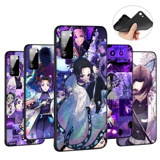 เคสโทรศัพท์มือถือแบบนิ่ม ลายดาบพิฆาตอสูร Shinobu Kocho สีดํา GN42 สําหรับ Samsung Galaxy S22 Plus Note 20 Ultra 10 9 8 Plus Lite