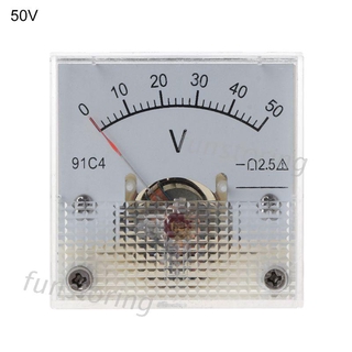 Fun 91 C4 Dc โวลต์มิเตอร์แผงแรงดันไฟฟ้าประเภท 3 / 5 / 10 / 15 / 20 / 30 / 50