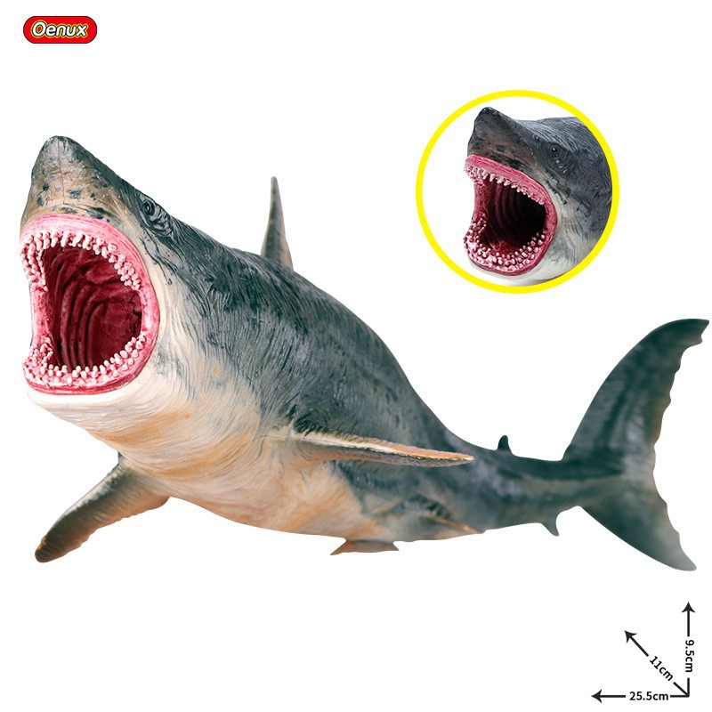 Oenux Savage Marine Sea Life Megalodon Action Figure Classic Ocean Animals  Big Shark Fish Model VC Collection Toy For Ki | Shopee Thailand