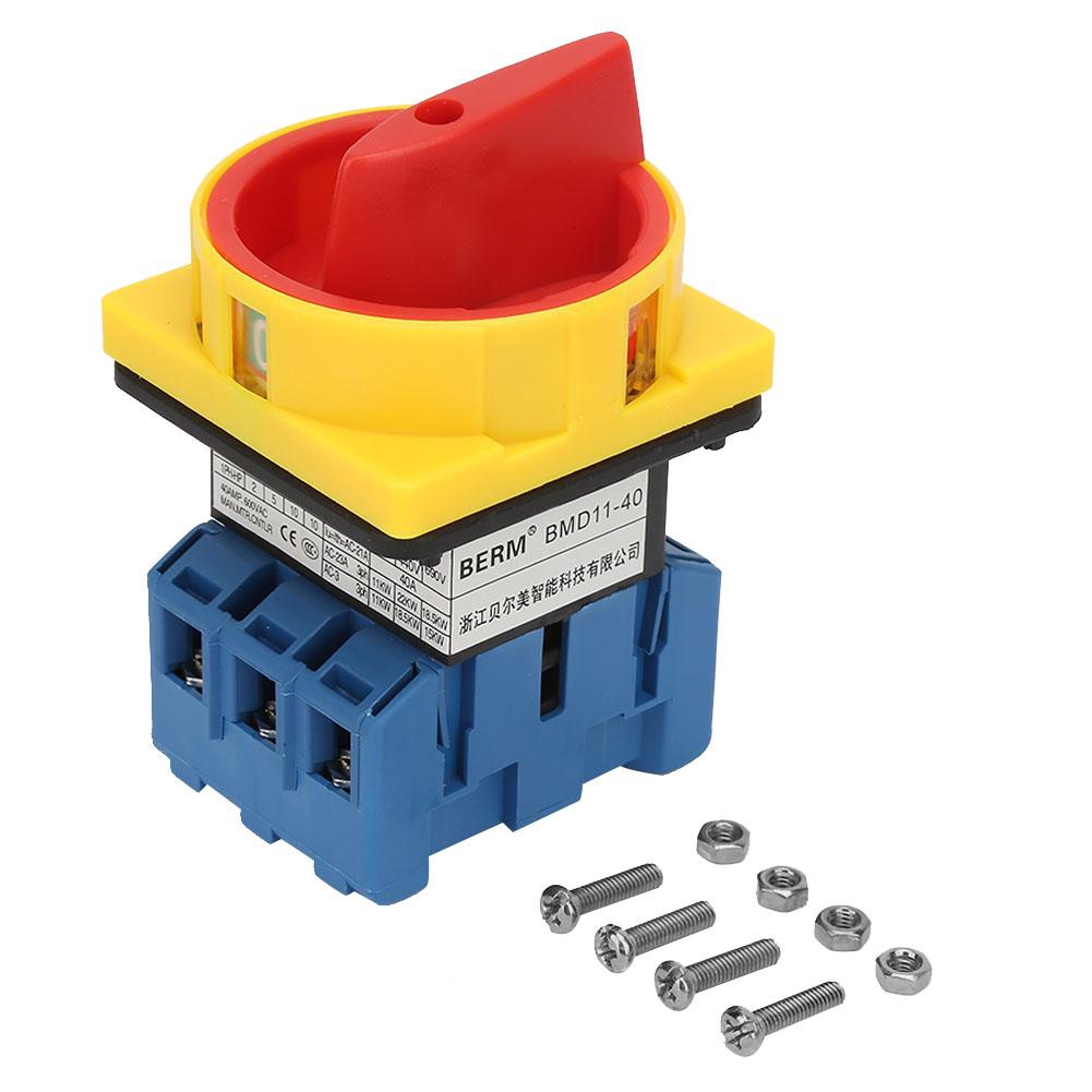 40A/63A Load Circuit Breaker Switch 3Pole 2Position Rotary Cam OnOff