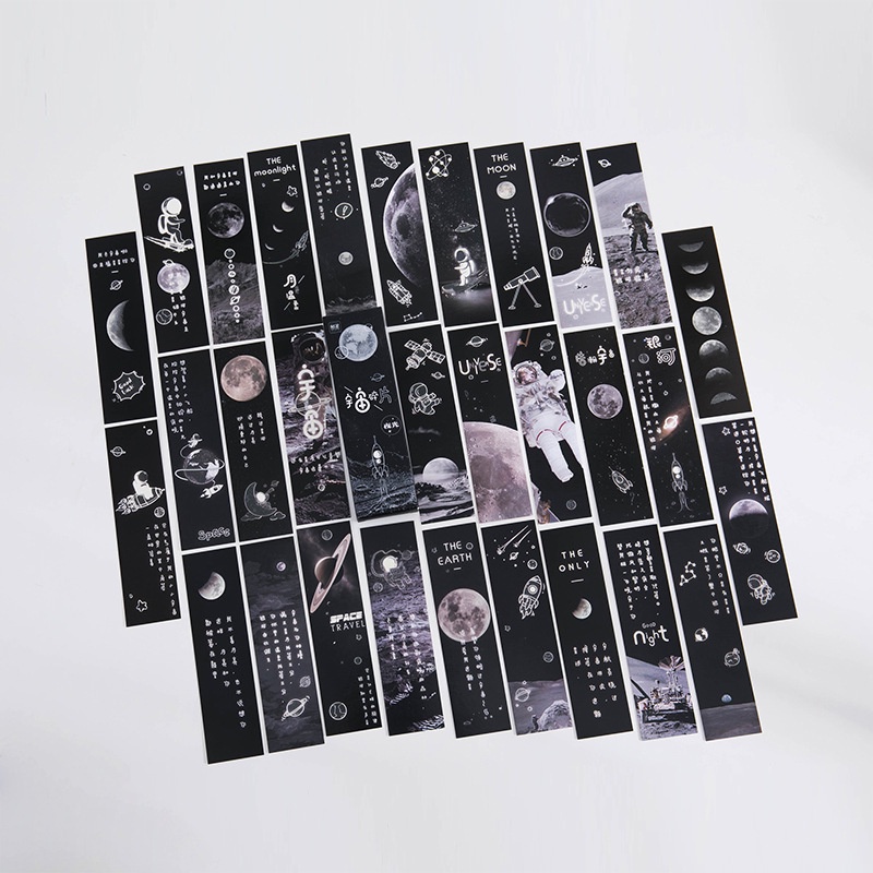 30pcsbox 4 Designs Literary Landscape Painting Decorative Bookmarks ...