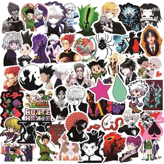 สติ๊กเกอร์ไวนิลลายการ์ตูน Hunter X Hunter Diy 50 ชิ้นสําหรับตกแต่งแล็ปท็อปขวดน้ําสเก็ตบอร์ด