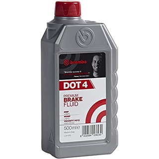 น้ำมันเบรค แบบ DOT4  แบบ DOT4 LV แบบ DOT5.1 ปริมาณ 500 ML. 1000 ML. มิลลิลิตร 0.5 L. 1.0 L. ลิตร เบรค BREMBO