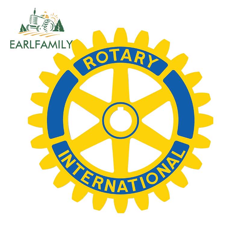 EARLFAMILY 13 ซม.x 13 ซม.Rotry Clubโลโก้Decalและรถสติกเกอร์กันน้ําเครื่องปรับอากาศBodyรถบุคลิกภาพ