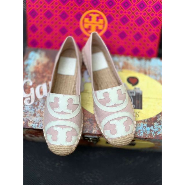 Tory burch Poppy Espadrille Canvas/ Patent Leather | Shopee Thailand