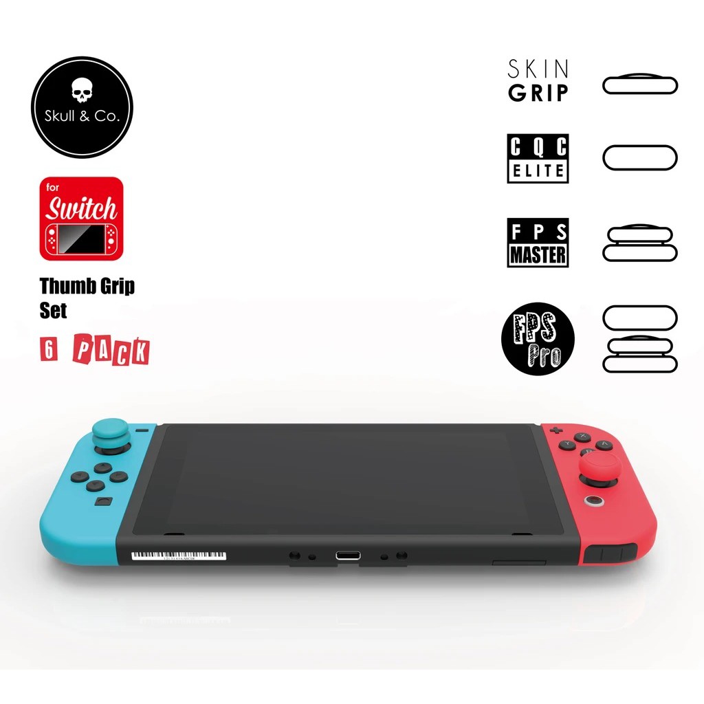 Skull & Co. Thumb Grip Set for Nintendo Switch (ที่ครอบปุ่ม joy con)(จุก switch)(ที่ครอบอนาล็อก joy con)(จุกจอยคอน)