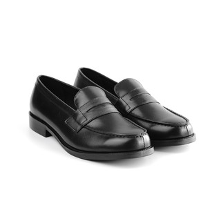 Julietta - Classic Penny Loafer Shoes in Black  รองเท้าหนัง Juliettabkk