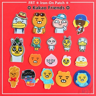 Kakao Friends - แผ่นแพทช์ปักลายการ์ตูนสําหรับตกแต่งเสื้อผ้า 1 ชิ้น