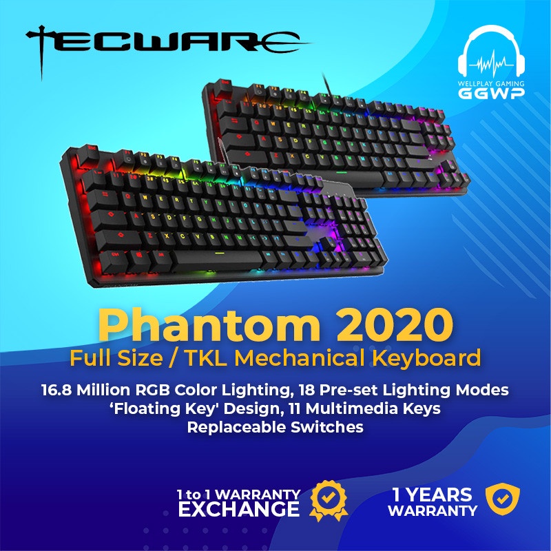 Tecware Phantom 2020 / Phantom 2020 TKL RGB คีย์บอร์ดเกมมิ่ง