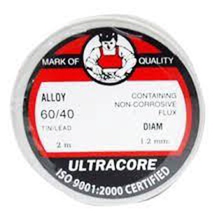 ULTRACORE ตะกั่ว ตะกั่วบัดกรี ตะกั่วขด 60/40​ ขนาด 1.2 มม. ULTRACORE ขนาด 2 เมตร