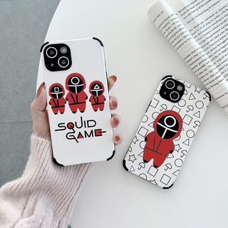 เคสพื้นผิวหนัง Samsung Note A02 A02S A03S A10 A12 M12 A20 A30 A22 A30S A50 A32 A51 A52 A52S A71 10 Plus 4G 5G Lite เคส การ์ตูน เกมส์ปลาหมึก สีดำ ซิลิโคน กันกระแทก ซิลิโคน