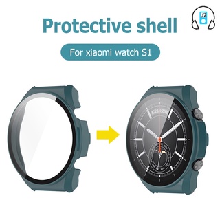 เคสกระจกนิรภัย PC ทั่วไป สําหรับ Xiaomi Watch S1 1 ชิ้น