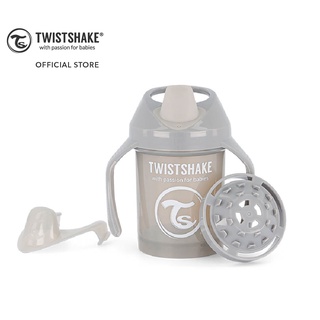 Twistshake Mini Cup แก้วหัดดื่มสำหรับเด็ก ป้องกันการหกเลอะเทอะ และป้องกันการสำลักน้ำ 230ml (สีเทา/Pastel Grey)