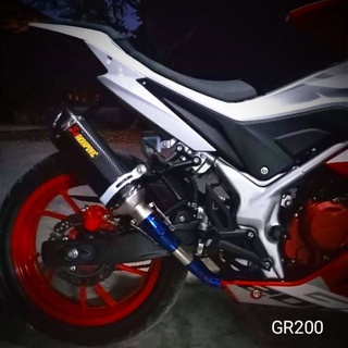 ท่อGpx Gr200R ปลาย 14นิ้วพร้อมสลิปออนแท้ ไดซ์สีรุ้ง