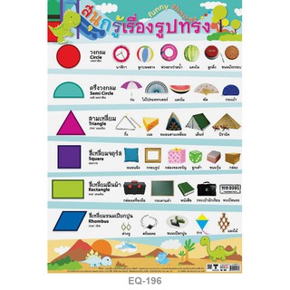 โปสเตอร์กระดาษ สนุกรู้เรื่องรูปทรง #EQ-196