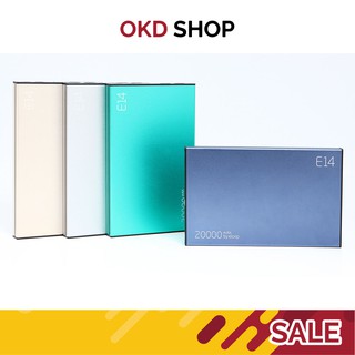 Eloop E14 Power Bank พาวเวอร์แบงค์ แบตสำรอง 20000mAh ใช้กับ Tablet , SmartPhone ได้ทุกรุ่น  พร้อมซองเก็บกำมะหยี่