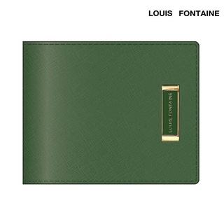 Louis Fontaine กระเป๋าสตางค์พับสั้น มีช่องใส่เหรียญ รุ่น CARINE II ( LFW6293 ) - สีเขียว