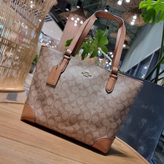 COACH F29208 ZIP TOP TOTE IN SIGNATURE CANVASS