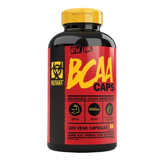 Mutant BCAA ขนาด 200 Capsules กรดอะมิโน บีซีเอเอแบบเม็ด ของแท้