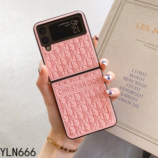 เคสโทรศัพท์มือถือหนัง PU ฝาพับ กันกระแทก ลาย D คลาสสิก สําหรับ Samsung Galaxy Z Flip 5 Z Flip5 5G