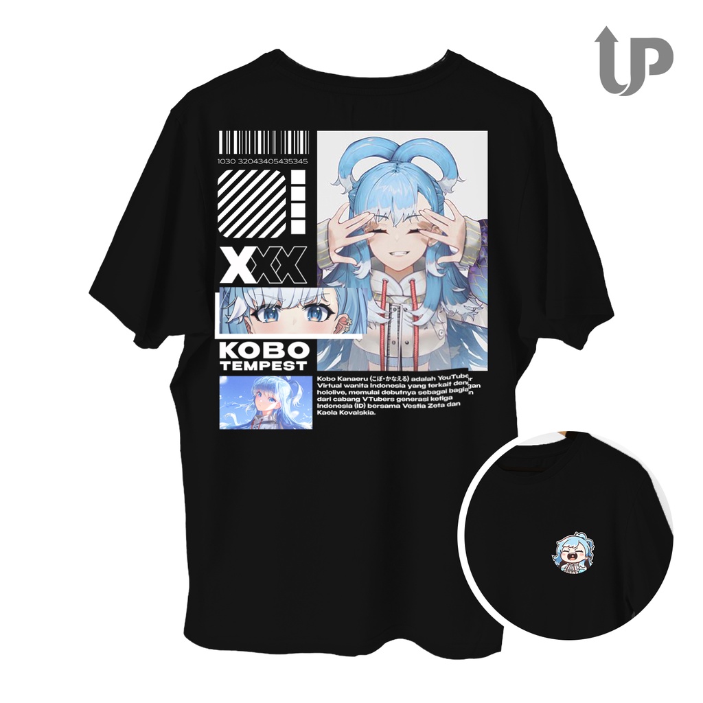 Kobo KANAERU HOLOGLIVE เสื้อยืด / แนวโน้ม UP VTUBER ANIME DESIGN 1.5 MILLION SUBS / PREMIUM UNISEX D