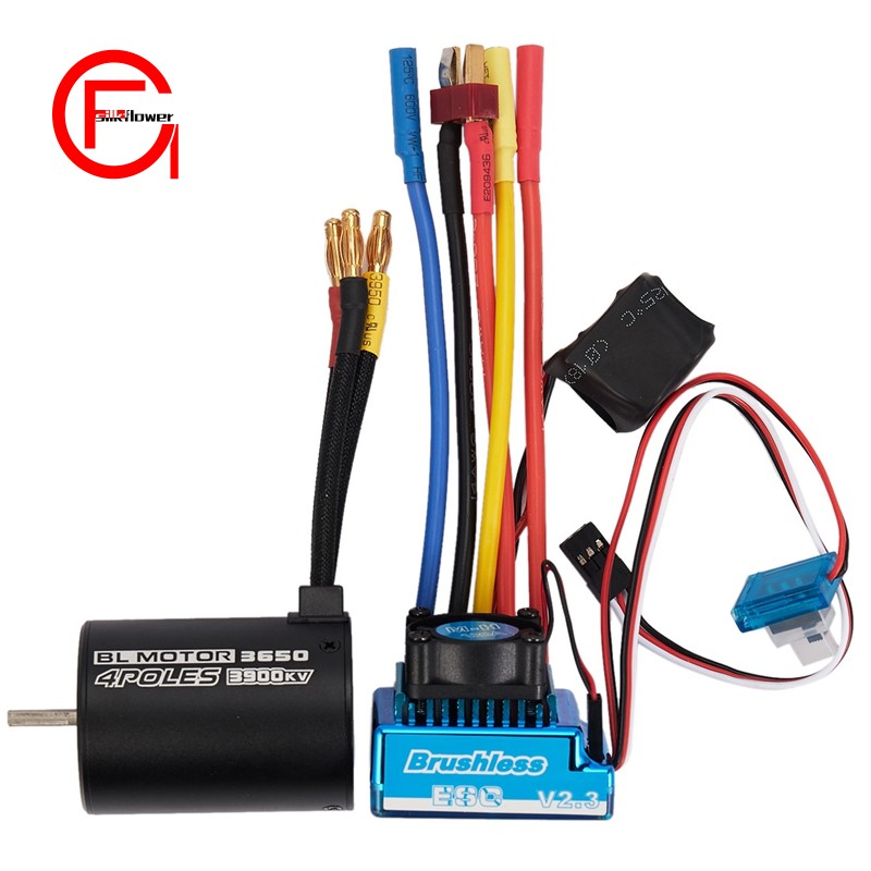 Motore Brushless 1/10 RC Auto 3650 3900KV + Scheda Programmazione ESC