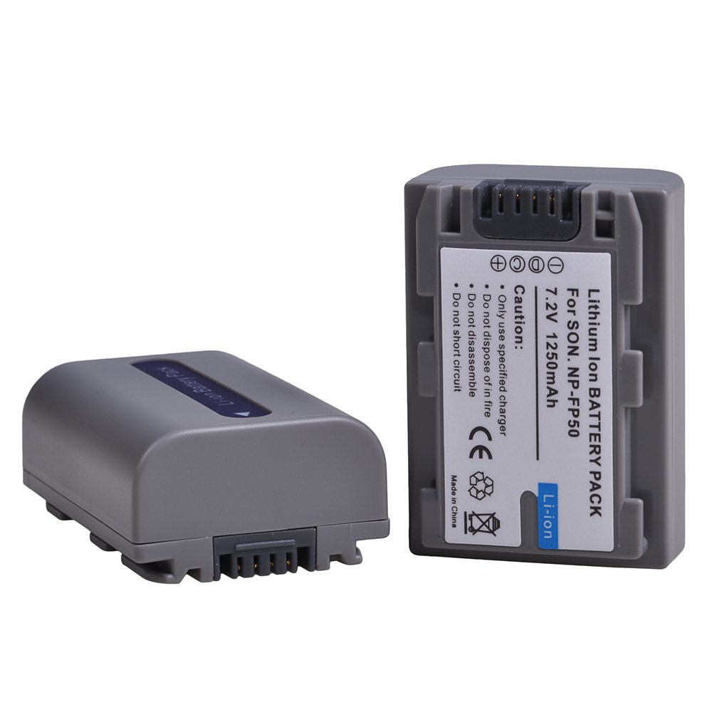 1250mAh NP-FP50 NP FP50 Battery for Sony NP-FP30 NP-FP60 NP-FP70 NP-FP71 NP-FP90 NP-FP91, DCR-SX40 S