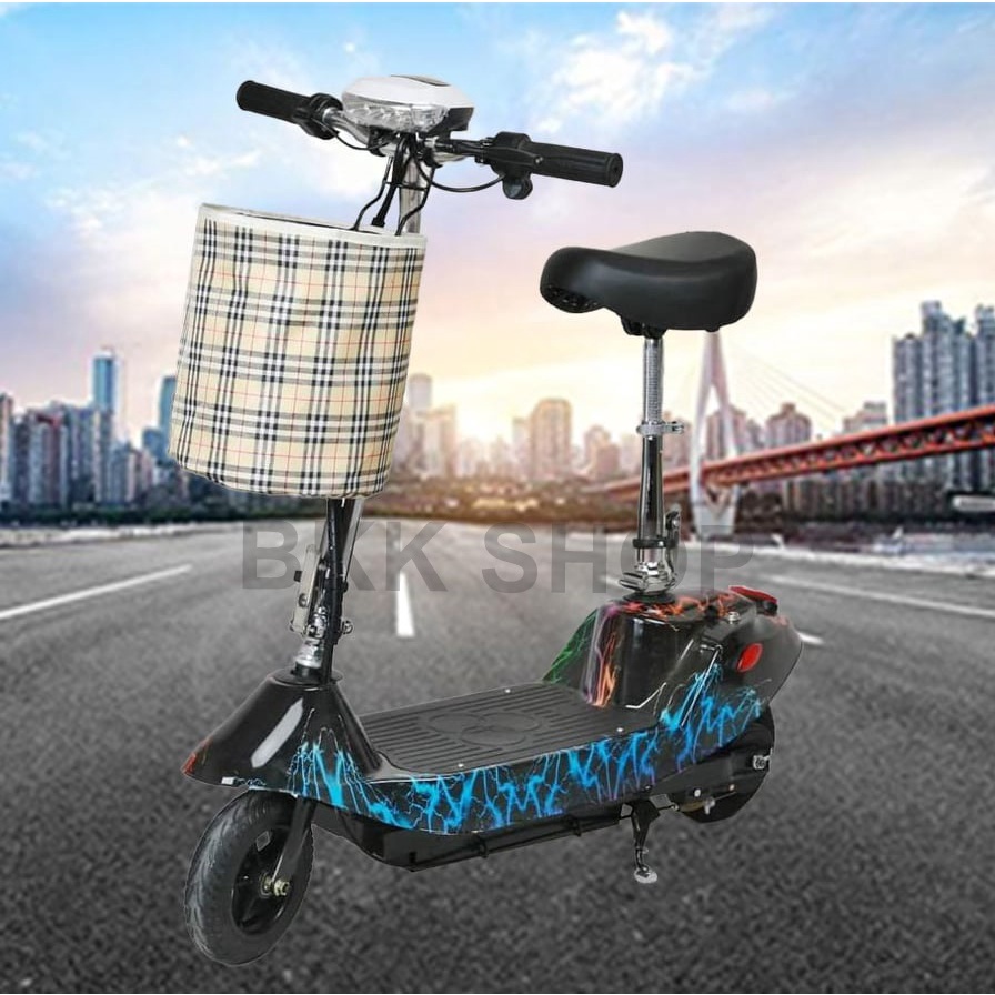 (ใหม่) สกู็ตเตอร์ไฟฟ้า Electric Scooter 24V ไฟหน้า LED E-Scooter ความจุของแบตเตอรี่ 24V20A-24/40A มอ