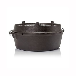 Dutch Oven ft4.5 with a plane bottom surface หม้อเหล็กหล่อ