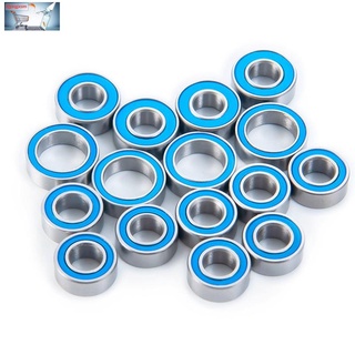 16PCS Rubber Sealed Ball Bearing Kit for Tamiya TT02 TT-02 TT02D TT-02D 1/10 RC Car Upgrade Parts Accessories