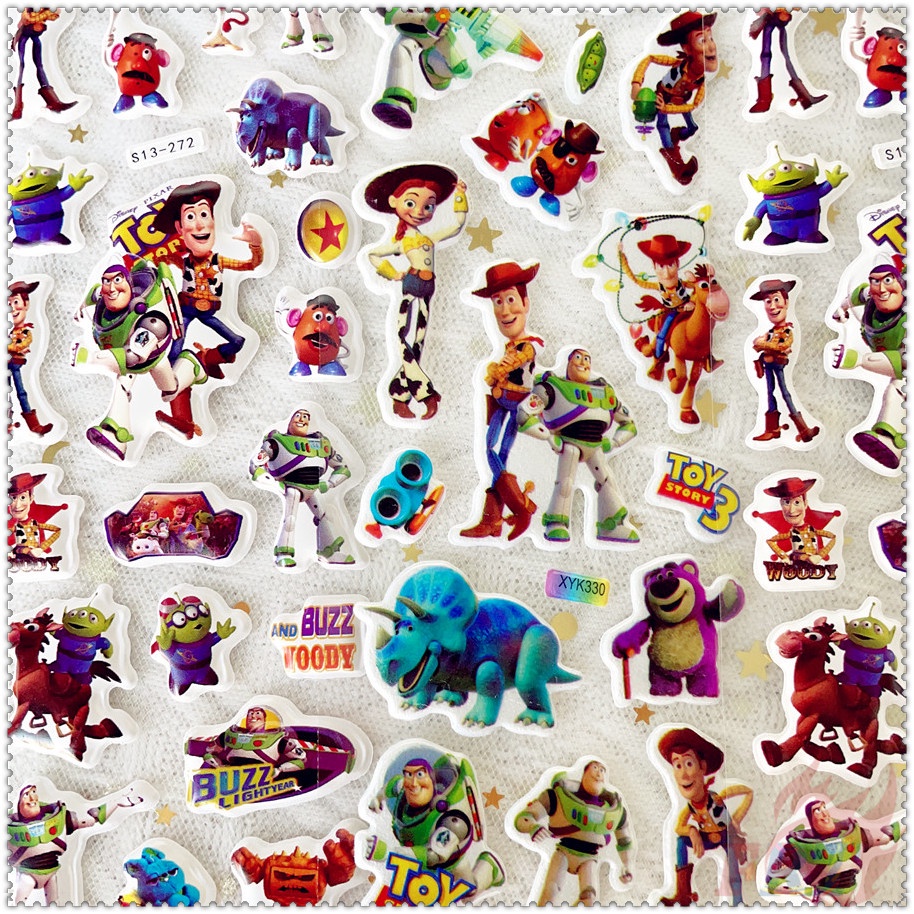 สติกเกอร์รางวัล Toy Story Q-1 DIY สติกเกอร์ PVC รูปบับเบิ้ล 3D กันน้ํา สําหรับตกแต่งของเล่น 1 แผ่น