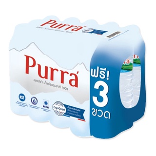 เพอร์ร่า น้ำแร่ธรรมชาติ ขนาด 500ml ยกแพ็ค 12ขวด น้ำดื่ม PURRA MINERAL DRINKING WATER