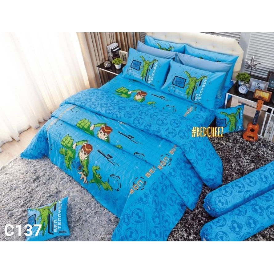 ชุดผ้าปูที่นอนพร้อมผ้านวม Satin ลาย Ben10 และ Doraemon thumbnail 3
