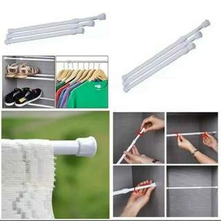 พร้อมส่ง ราวม่าน หรือรางม่าน ไม่ต้องเจาะผนัง ปรับขนาดได้ตามต้องการ