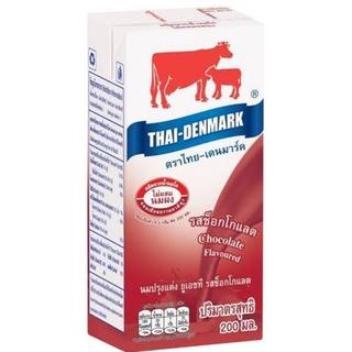 ส่งฟรี ไม่ต้องใช้โค้ด นมไทย - เดนมาร์ค รสช็อคโกแลต 200 ml. 36 กล่อง ยกลังราคาถูก นมวัวแดง