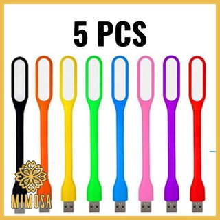 MIMOSA (5 ชิ้น) ไฟ USB  คละสี หลอดไฟ LED USB 5W แบบพกพา LED Portable Lamp