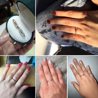 ZHOUYANG แหวนแต่งงานสำหรับผู้หญิงคนรักง่าย Cubic Zirconia สี…