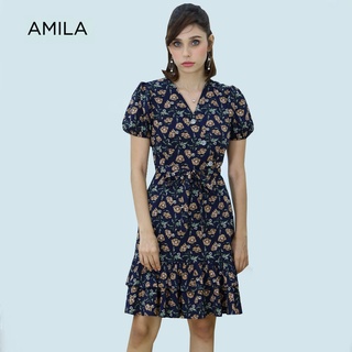 AMILA Dress AM-D948 แขนสั้น IGPU21-10