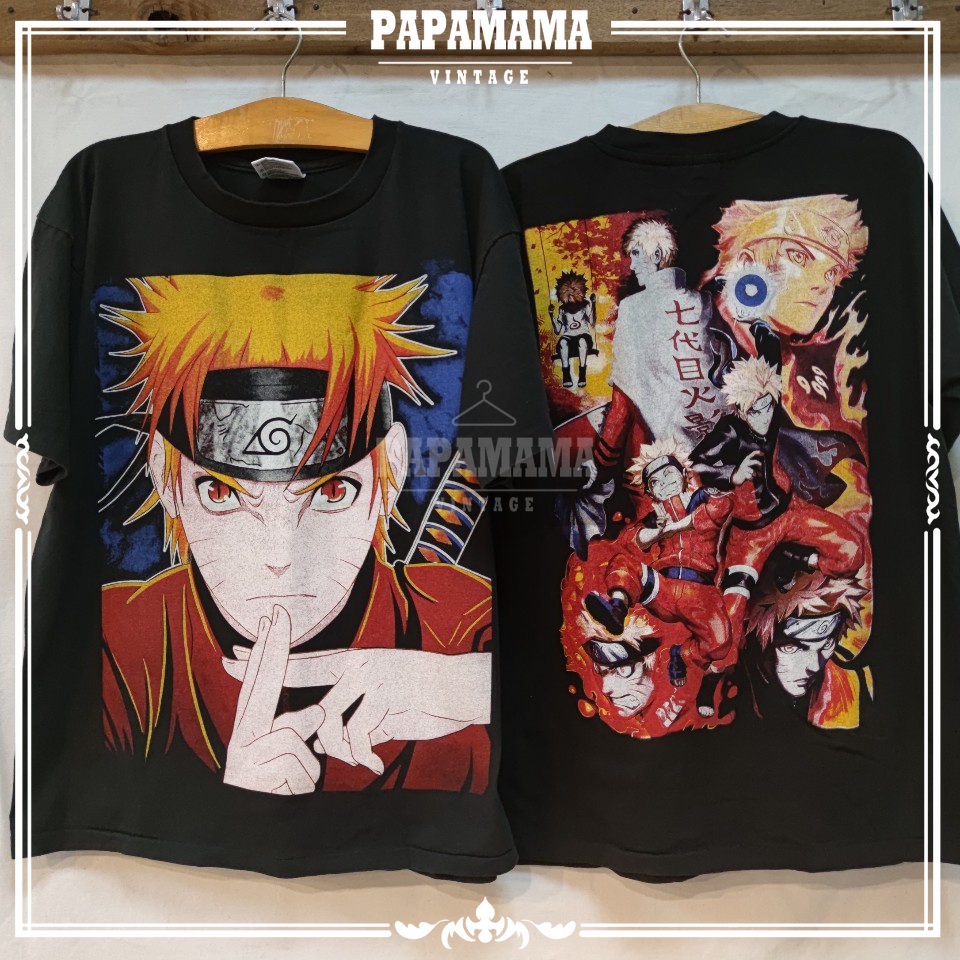 [ NARUTO ] OVP นารุโตะ  เมียซาสึเกะ  เสื้อการ์ตูน All Over Print papamama vintage