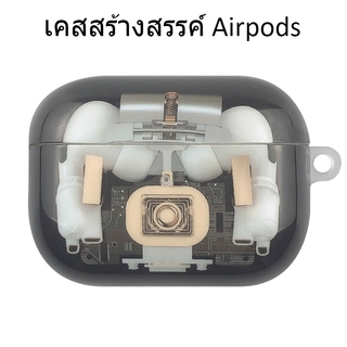 เคส AirPods Pro AirPods 1/2 3Genโครงสร้างทางกลที่สร้างสรรค์ไร้สายบลูทูธหูฟังป้องกัน