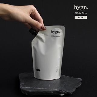 ถุงรีฟิล สเปรย์แอลกอฮอล์ ฟู้ดเกรด 75% ไฮจน์ กลิ่น โรส Hygn Rose Hydrating Hand Sanitizer Spray Refill Pouch (ถุงเติม)