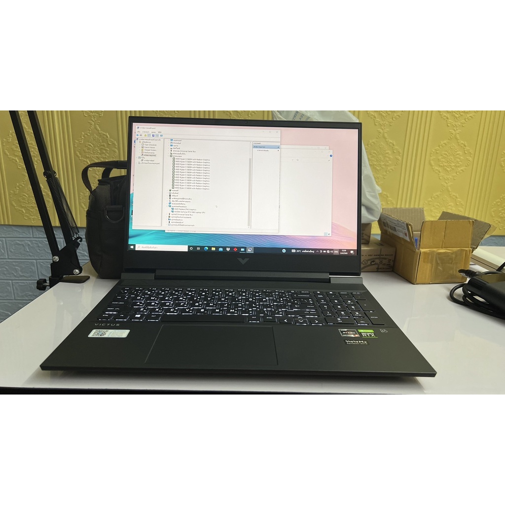Gaming  Notebook HP VICTUS 16 Ryzen 5 (RTX3060) 16GB ยกกล่อง