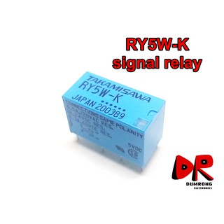 RY5W-K 5V signal relay ยี่ห้อ TAKAMISAWA Original รีเลย์ สัญญาณ 8 ขา