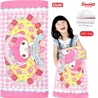 ของแท้ 100% Sanrio ผ้าขนหนู Towel ลิขสิทธิ์ My melody MM-034 ขนาด 16x32 นิ้ว(เช็ดผม)