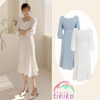 พร้อมส่ง🎨vintage fishtail dress 🎡tikiko